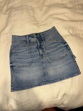 Classic Light Blue Denim Mini Skirt